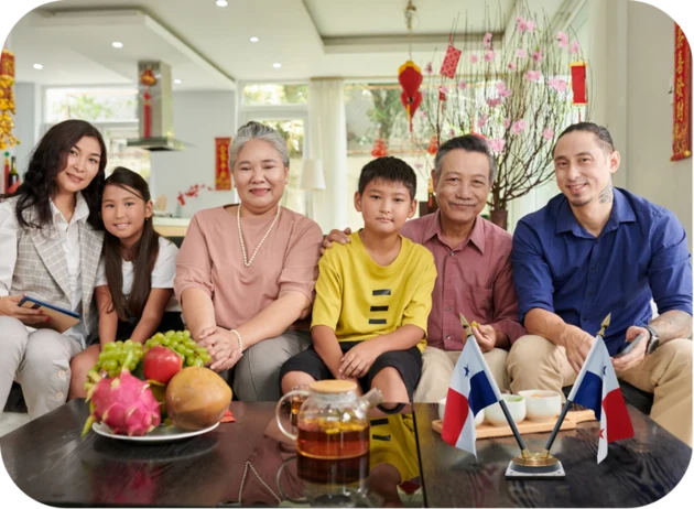 Chinese family celebration